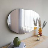 Specchio tondeggiante nero 52x89h cm - Apache