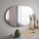 Specchio tondo nero 89x52h cm - Nerina