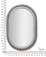 Specchio tortora e grigio 60x90h cm - Marinetti