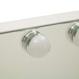 Specchio Trasparente Lampadine Incluse Forma Rettangolare 61x47h cm, Tipologia a Parete - Galiseri