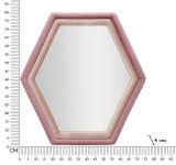 Specchio Vagienna, Specchiera, Articolo d'arredo a muro, Decorazione con specchio, 75x4 h80 cm, Rosa