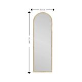 Specchio Zaniah, Specchiera, Articolo d'arredo a muro, Specchio con cornice, 50x2h160 cm, Naturale