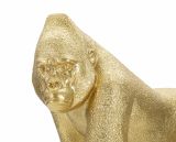 Statua Bieno, Complemento d'arredo, Articolo decorativo, Accessorio d'arredo, 30x12 h22 cm, Oro