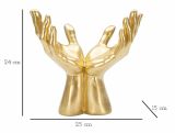 Statua Capo, Complemento d'arredo, Articolo decorativo, Accessorio d'arredo, 25x15 h24 cm, Oro