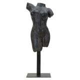 Statua Nero Busto Scultura Classica, - Atlin