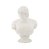 Stauta Bianchi, Complemento d'arredo, Articolo decorativo, Accessorio d'arredo, 18x13 h25 cm, Bianco