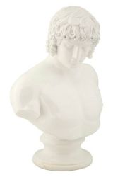 Stauta Bianchi, Complemento d'arredo, Articolo decorativo, Accessorio d'arredo, 18x13 h25 cm, Bianco