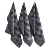 Strofinaccio Nero Antracite Lavabile in Lavatrice si 40° 10 Pezzi 40x60 cm, Sfumatura Colore Struttura Antracite - Niga