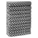Strofinaccio Nero Antracite Lavabile in Lavatrice si 40° 10 Pezzi 40x60 cm, Sfumatura Colore Struttura Antracite - Niga