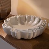 Svuotatasche Bianco Crema Effetto Pietra Sfumatura Colore Struttura Crema - Esquel
