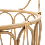Svuotatasche Marrone Intrecciatura Effetto Rattan Materiale Struttura in Metallo - Suchit