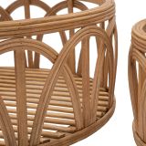 Svuotatasche Marrone set da 3 in Rattan - Famorite