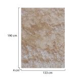 Tappeto Bianco Latte Altezza Pelo 35 mm 100% Poliestere Forma Rettangolare 190x133 cm, Adatto a Riscaldamento a Pavimento - Latenega