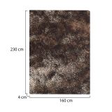 Tappeto Bronzo Altezza Pelo 35 mm 100% Poliestere Forma Rettangolare 230x160 cm, Adatto a Riscaldamento a Pavimento - Latipa