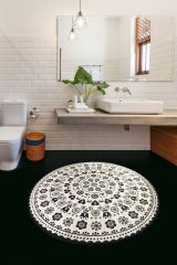 Tappeto da bagno Caldaro, Tappetino per bagno, Scendibagno, Pedana da bagno, 100x100 cm, Multicolore