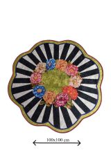 Tappeto da bagno Fairborn, 100x100 cm, Multicolore
