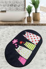 Tappeto da bagno Luzzara, Tappetino per bagno, Scendibagno, Pedana da bagno, 100x80 cm, Multicolore