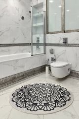 Tappeto da bagno Muskogee, 100x100 cm, Multicolore