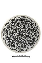 Tappeto da bagno Muskogee, 100x100 cm, Multicolore