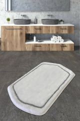 Tappeto da bagno Olmsted Falls, 120x70 cm, Bianco