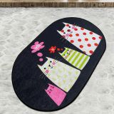 Tappeto da bagno Piqua, 100x80 cm, Multicolore
