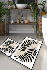 Tappeto da bagno Sikeston, 100x60 cm, Foglie minimal