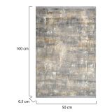 Tappeto Grigio Beige Antiscivolo 100x50 cm, Forma Rettangolare - Bellefontaine
