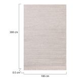 Tappeto Kenton, Crema, 100x300 cm