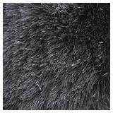 Tappeto Nero Antracite Altezza Pelo 35 mm 100% Poliestere Forma Rettangolare 67x67 cm, Adatto a Riscaldamento a Pavimento - Lavaba