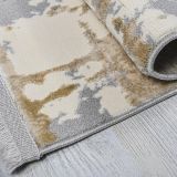 Tappeto Ocre, Stuoia, Passatoia, Scendiletto, Grigio e Beige, 120x200 cm
