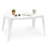 Tavolino da Esterno Bianco 2 Posti 76x49x43h cm, Made in Italy - Mclendon