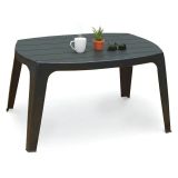 Tavolino da Esterno Nero Antracite 2 Posti 76x49x43h cm, Made in Italy - Mclendon