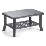 Tavolino da Esterno Nero Antracite 2 Posti 90x60x46h cm, Made in Italy - Ucria
