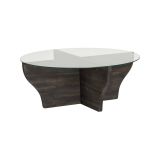 Tavolino da salotto Almach, Tavolo basso da soggiorno, Ripiano da caffè, Tavolino per divano, 92x92h36 cm, Antracite