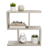 Tavolino da Salotto Beige Marmo 2 Vani Forma Rettangolare 45x17x51h cm, Sfumatura Colore Ripiano Marmo - Tarzo