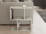 Tavolino da Salotto Beige Marmo 2 Vani Forma Rettangolare 45x17x51h cm, Sfumatura Colore Ripiano Marmo - Tarzo
