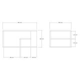 Tavolino da Salotto Beige Marmo 2 Vani Forma Rettangolare 80x40x50h cm, Sfumatura Colore Ripiano Marmo - Verde