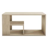 Tavolino da Salotto Beige Marmo 2 Vani Forma Rettangolare 80x40x50h cm, Sfumatura Colore Ripiano Marmo - Verde