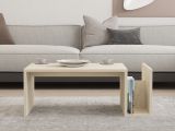 Tavolino da Salotto Beige Marmo un Vano Forma Rettangolare 87x50x32h cm, Sfumatura Colore Ripiano Marmo - Piuro