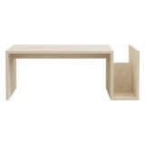 Tavolino da Salotto Beige Marmo un Vano Forma Rettangolare 87x50x32h cm, Sfumatura Colore Ripiano Marmo - Piuro