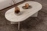 Tavolino da Salotto Beige Peso Massimo Supportato 20 kg Forma Rettangolare 119x60x40h cm, Materiale Piano in Legno Nobilitato - Elain