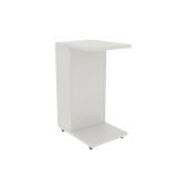 Tavolino da salotto Belel, Tavolo basso da soggiorno, Ripiano da caffè, Tavolino per divano, 30x40h63 cm, Bianco