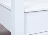 Tavolino da Salotto Bianco 2 Cassetti Portariviste 115x60x45h cm, un Vano - Minturno