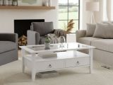 Tavolino da Salotto Bianco 2 Cassetti Portariviste 115x60x45h cm, un Vano - Minturno