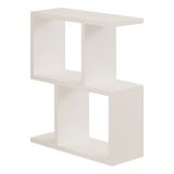 Tavolino da Salotto Bianco 2 Vani Forma Rettangolare 45x17x51h cm, Materiale Piano in Legno Nobilitato - Ceprano