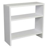 Tavolino da Salotto Bianco 2 Vani Forma Rettangolare 51x18x49h cm, Materiale Piano in Legno Nobilitato - Crixia