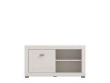 Tavolino da Salotto Bianco 3 Vani Forma Rettangolare 101x58x53.5h cm, Materiale Piano in Legno Nobilitato - Vervio