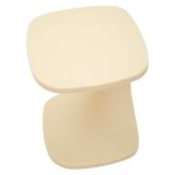 Tavolino da Salotto Bianco Crema Adatto per Indoor-outdoor Forma Rettangolare 44x54x44h cm, Colore Ripiano Bianco - Bagan