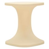 Tavolino da Salotto Bianco Crema Adatto per Indoor-outdoor Forma Rettangolare 44x54x44h cm, Colore Ripiano Bianco - Bagan