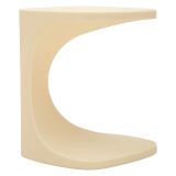 Tavolino da Salotto Bianco Crema Adatto per Indoor-outdoor Forma Rettangolare 44x54x44h cm, Colore Ripiano Bianco - Bagan